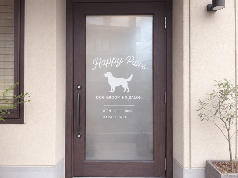 ウィンドウサインの施工イメージ