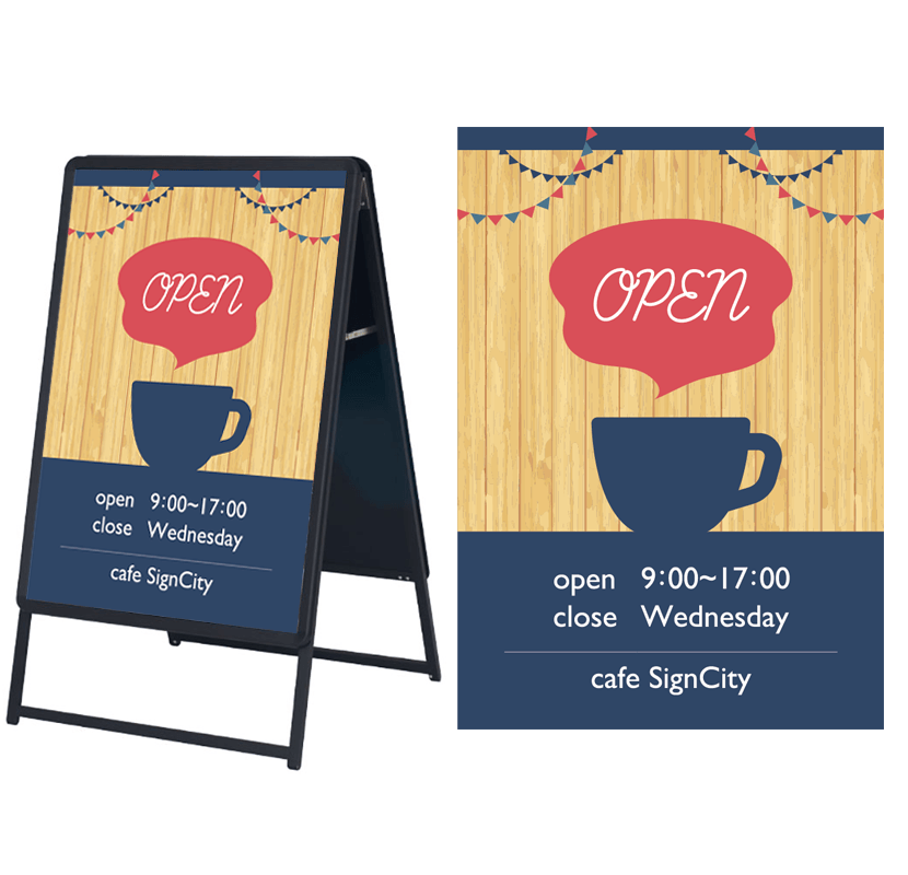カフェの看板デザイン例17
