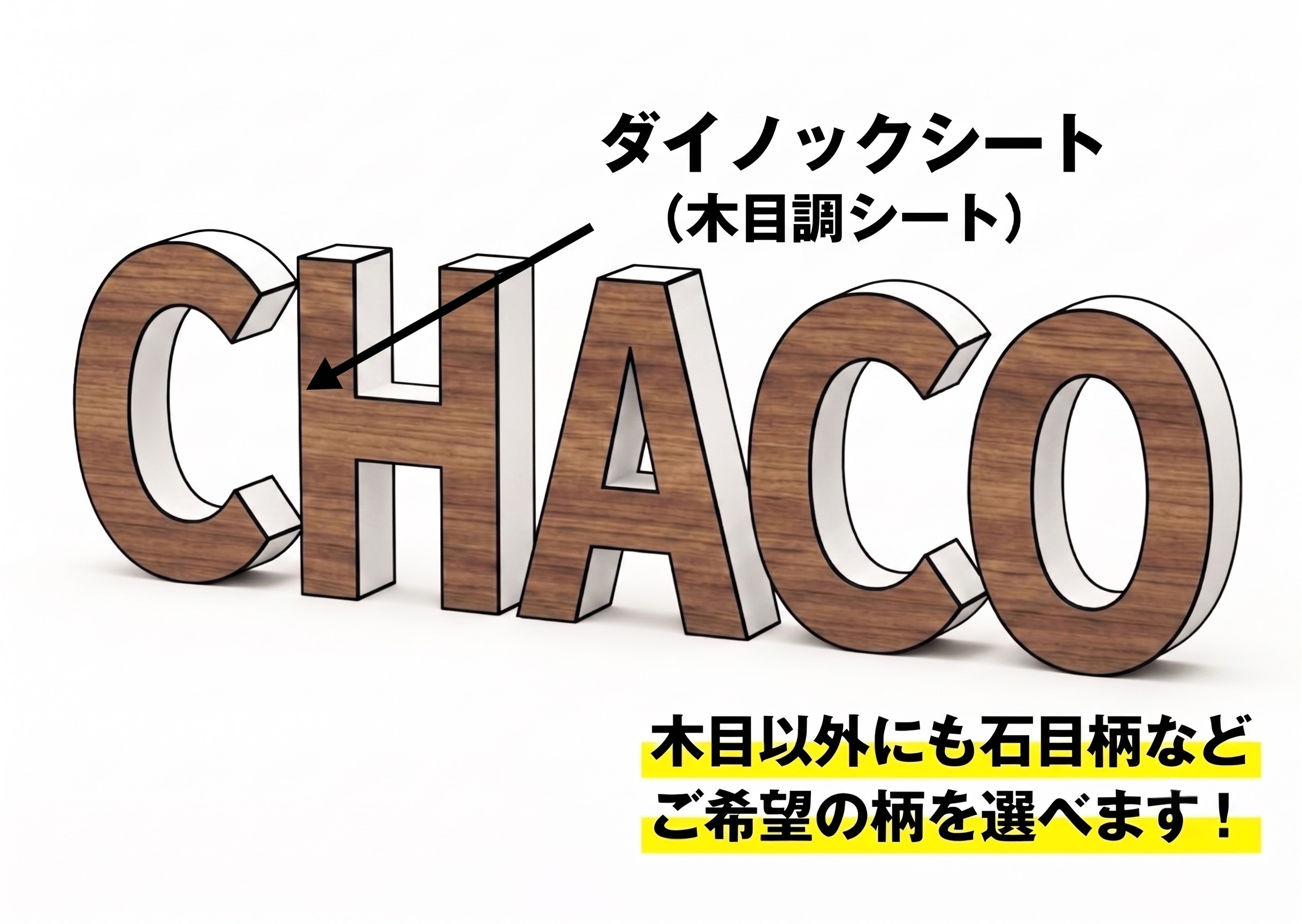 ダイノックシート貼りの構造図解